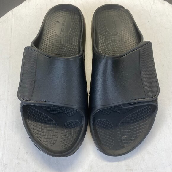 OOFOS OOahh Sport Flex Size M14/W16-47 Black Slide Recovery Sandals Lightweight - Picture 1 of 10